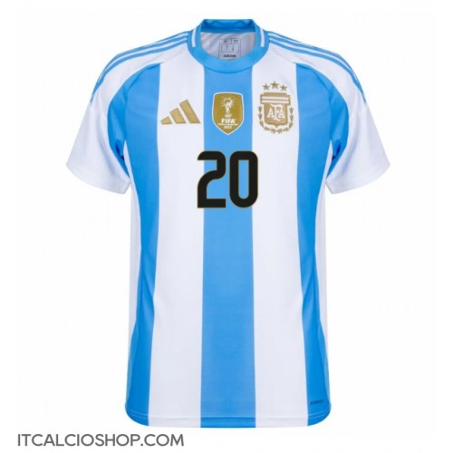 Argentina Alexis Mac Allister #20 Prima Maglia Copa America 2024 Manica Corta